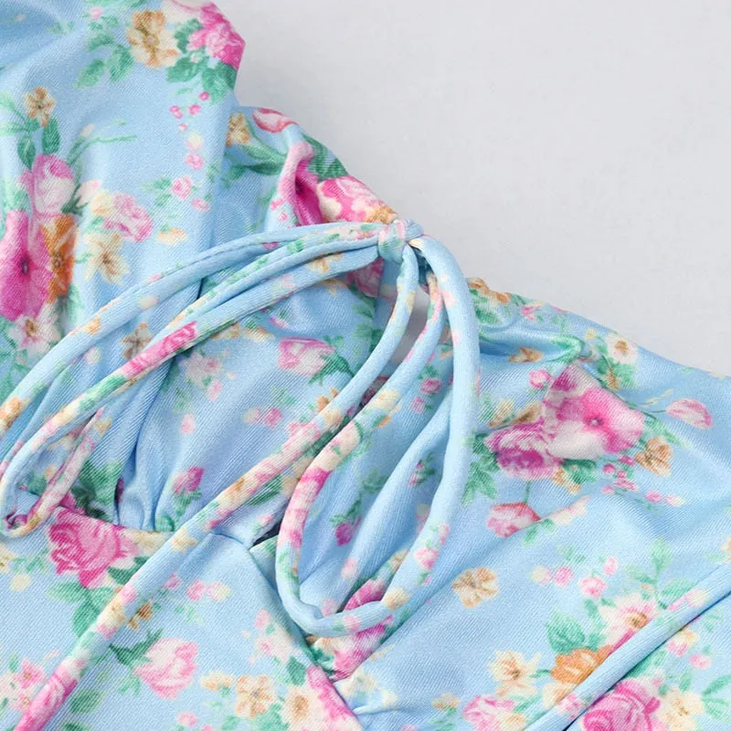 Flower Print Maxi Dress