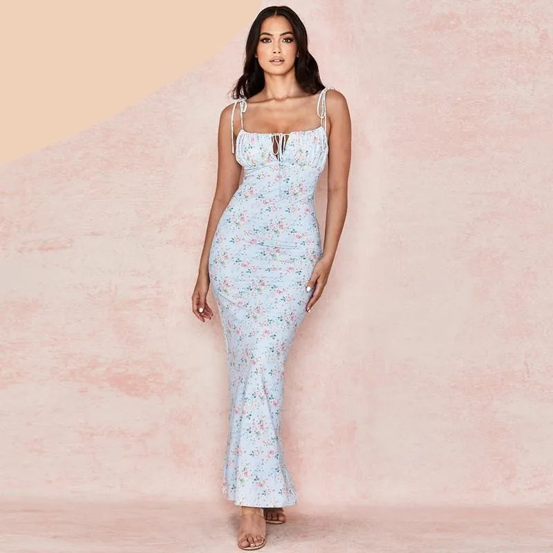 Flower Print Maxi Dress