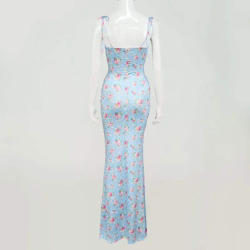 Flower Print Maxi Dress