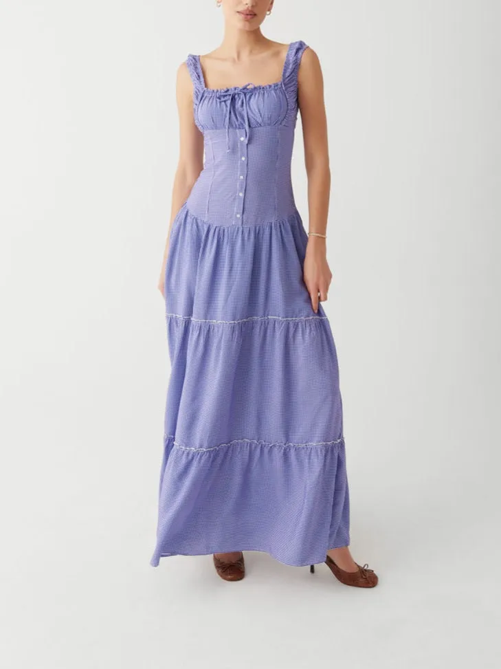 Flytonn- Christabelle Ruffle Maxi Dress