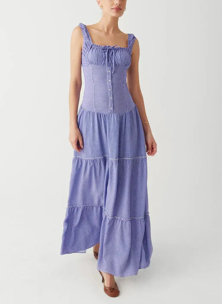 Flytonn- Christabelle Ruffle Maxi Dress