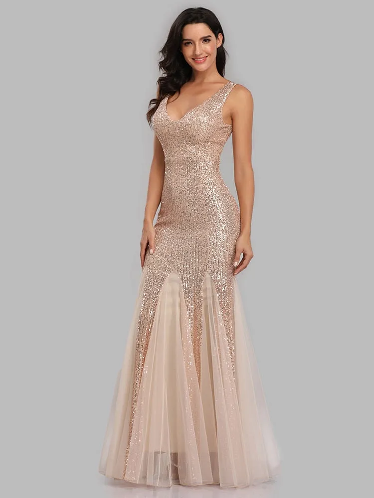 Formal Sequin Dress With Flair