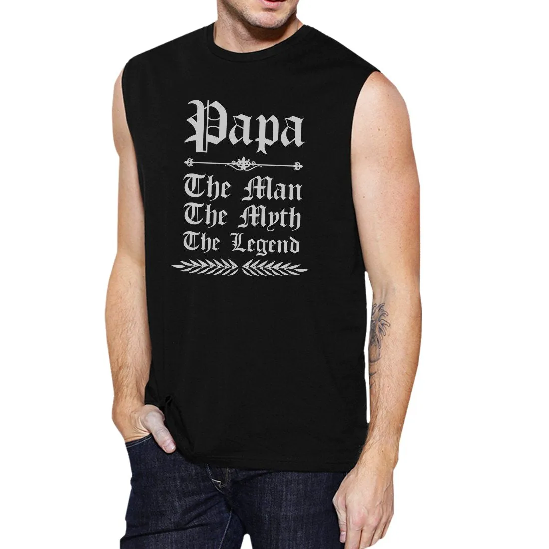 (Free Shipping) Vintage Gothic Papa Mens Popular Workout Gym