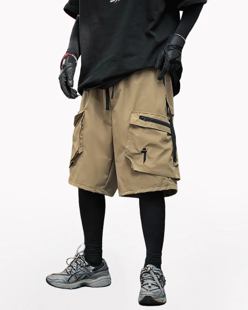 Functional Zip Pocket Cargo Shorts