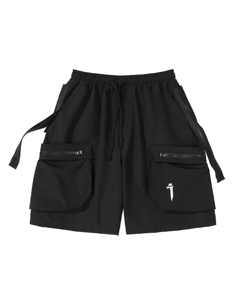 Functional Zip Pocket Cargo Shorts