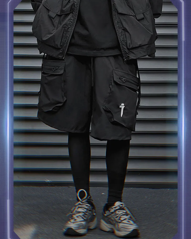 Functional Zip Pocket Cargo Shorts