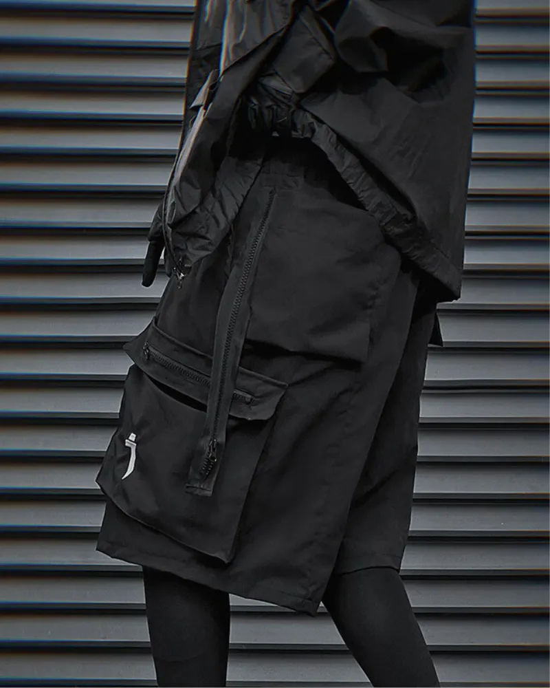 Functional Zip Pocket Cargo Shorts