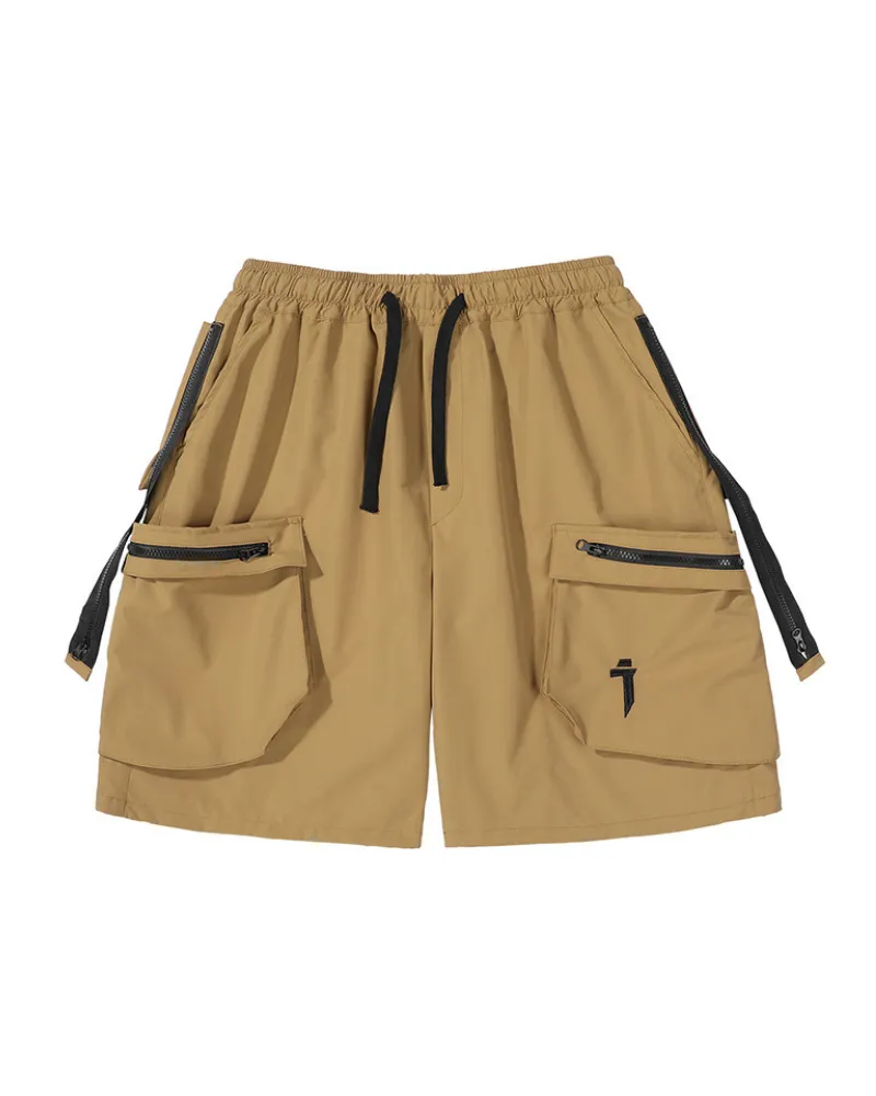 Functional Zip Pocket Cargo Shorts