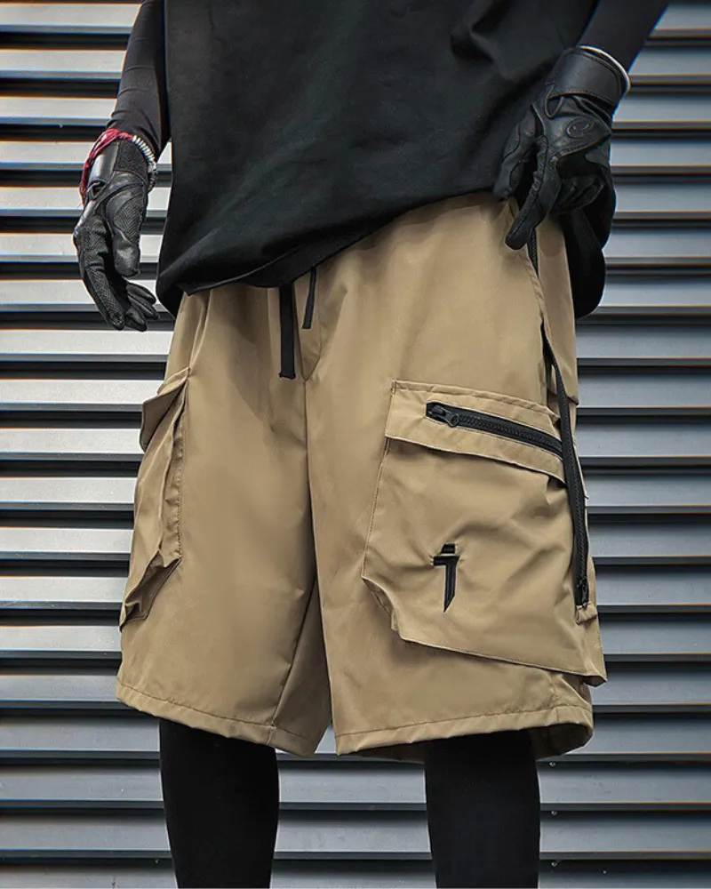 Functional Zip Pocket Cargo Shorts