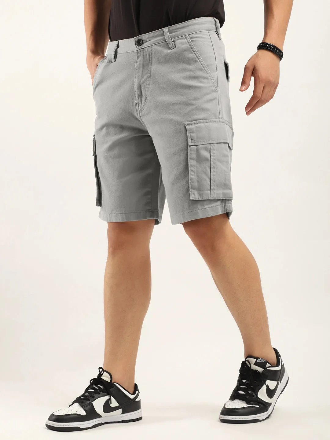Fusion Grey Cotton Shorts