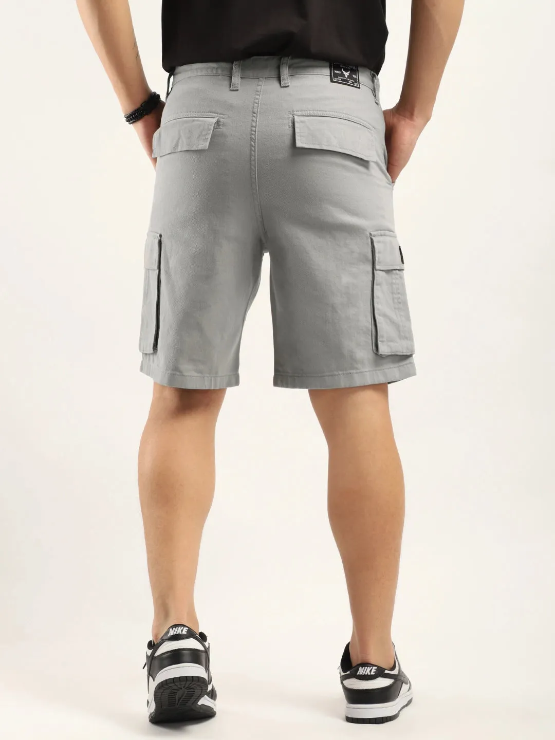 Fusion Grey Cotton Shorts