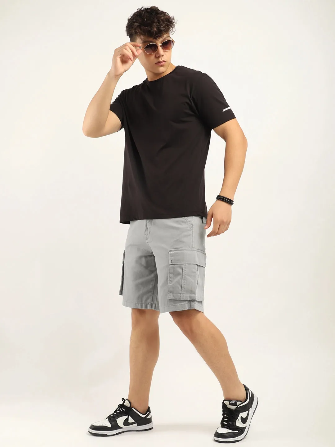 Fusion Grey Cotton Shorts