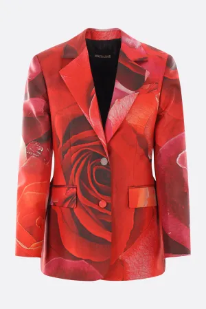 Garden Rose Single-Breasted Twill Jacket