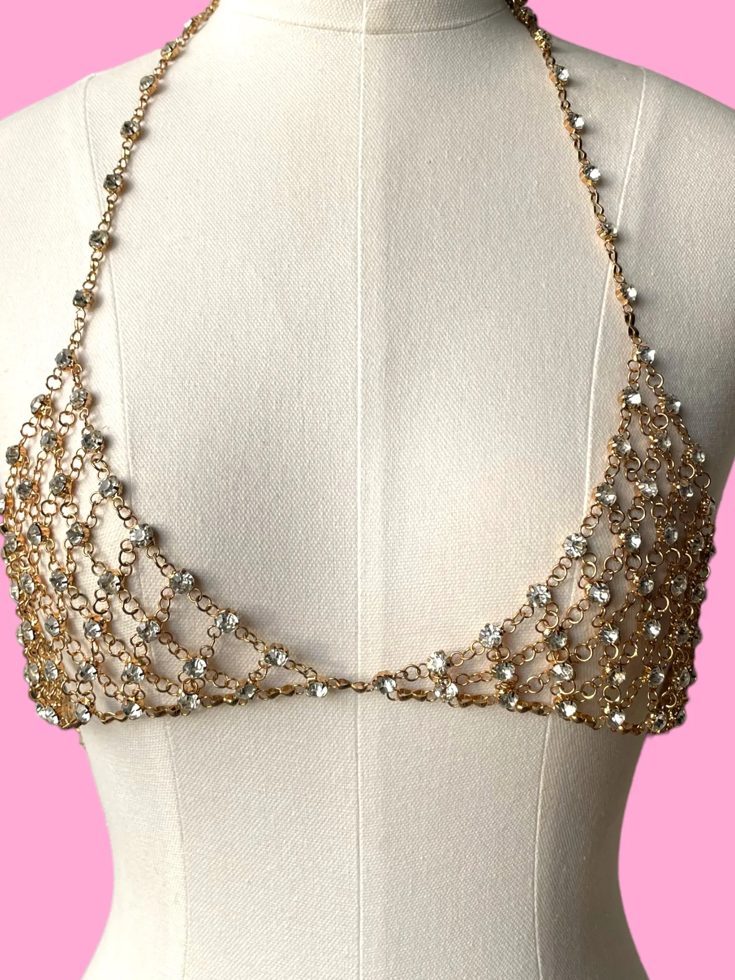Gold Rhinestone Bralette