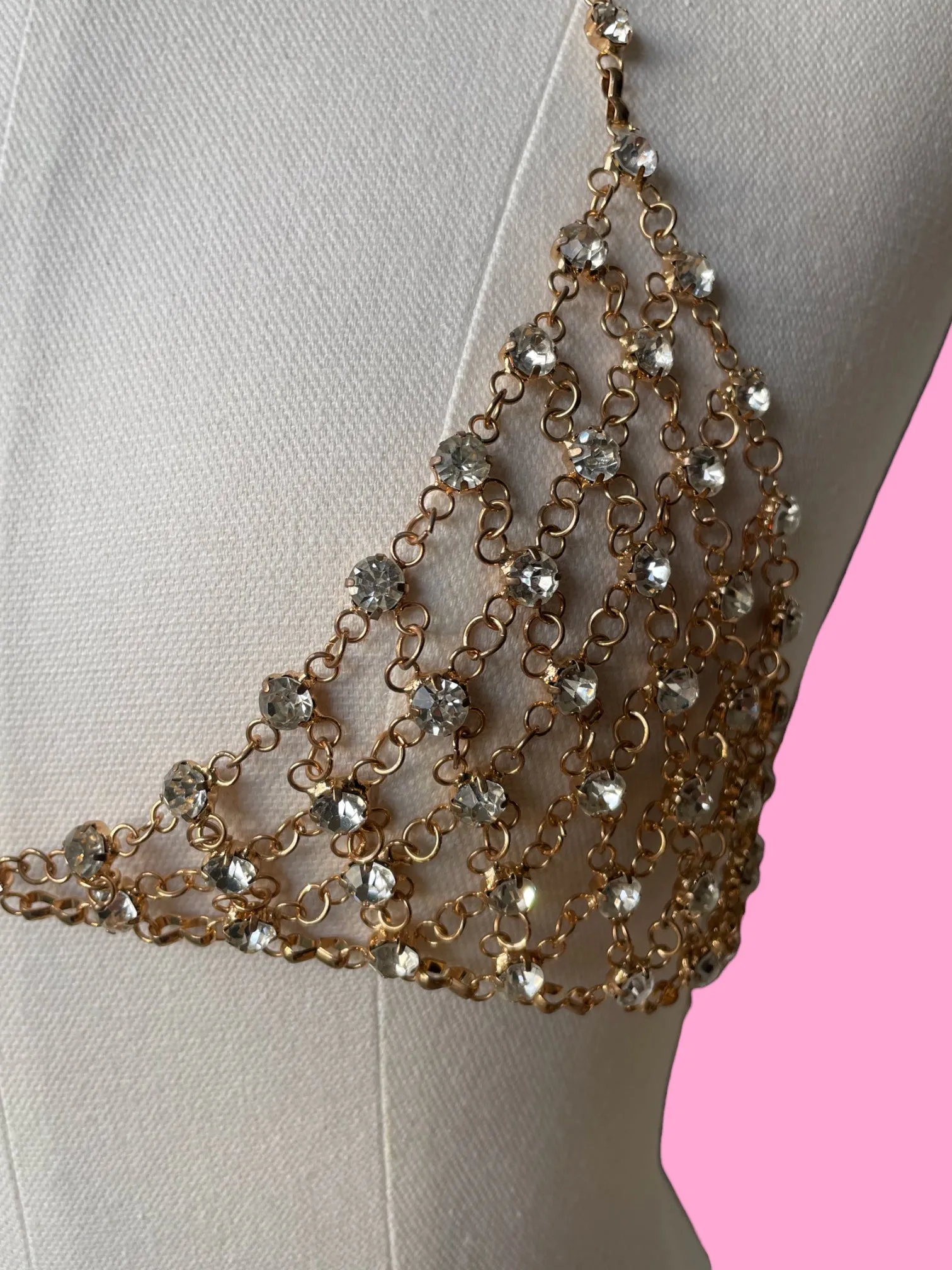 Gold Rhinestone Bralette