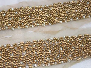 Golden Pearls Handwork Lace