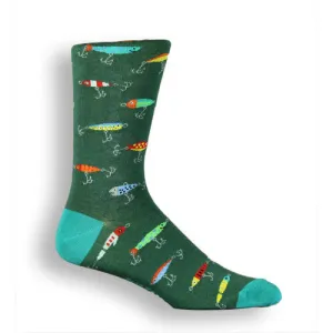 Green Fishing Lure Socks (Men's)