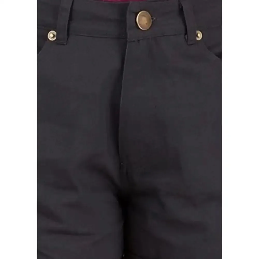 HYPERNATION Black Twill Color Casual Shorts for Women