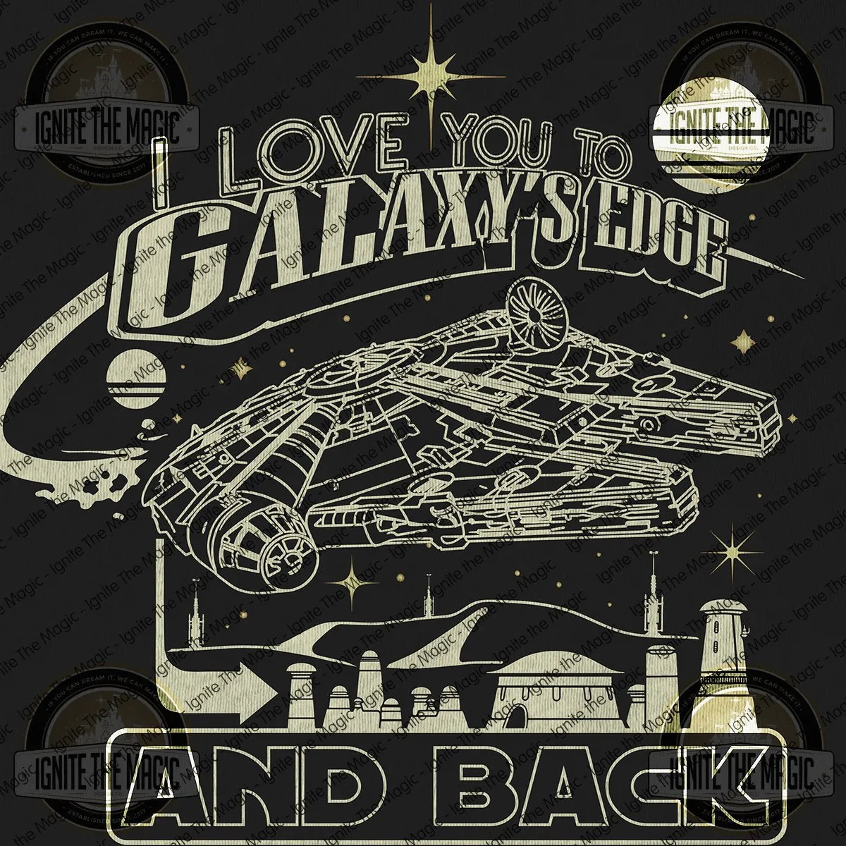 I Love You to Galaxy's Edge and Back - Women's Tanks   Tees