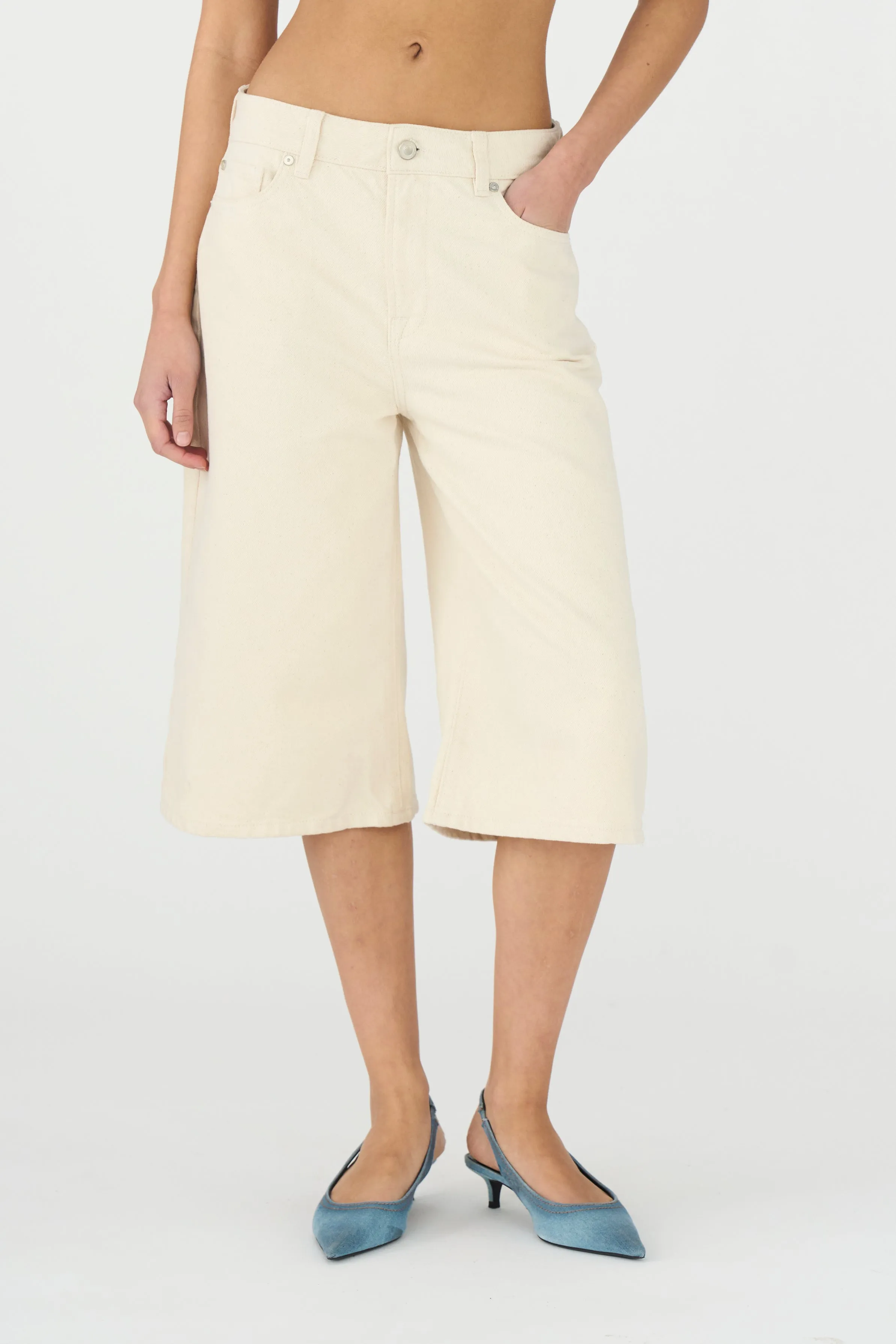 IVY-Augusta Long Shorts Was Ecru