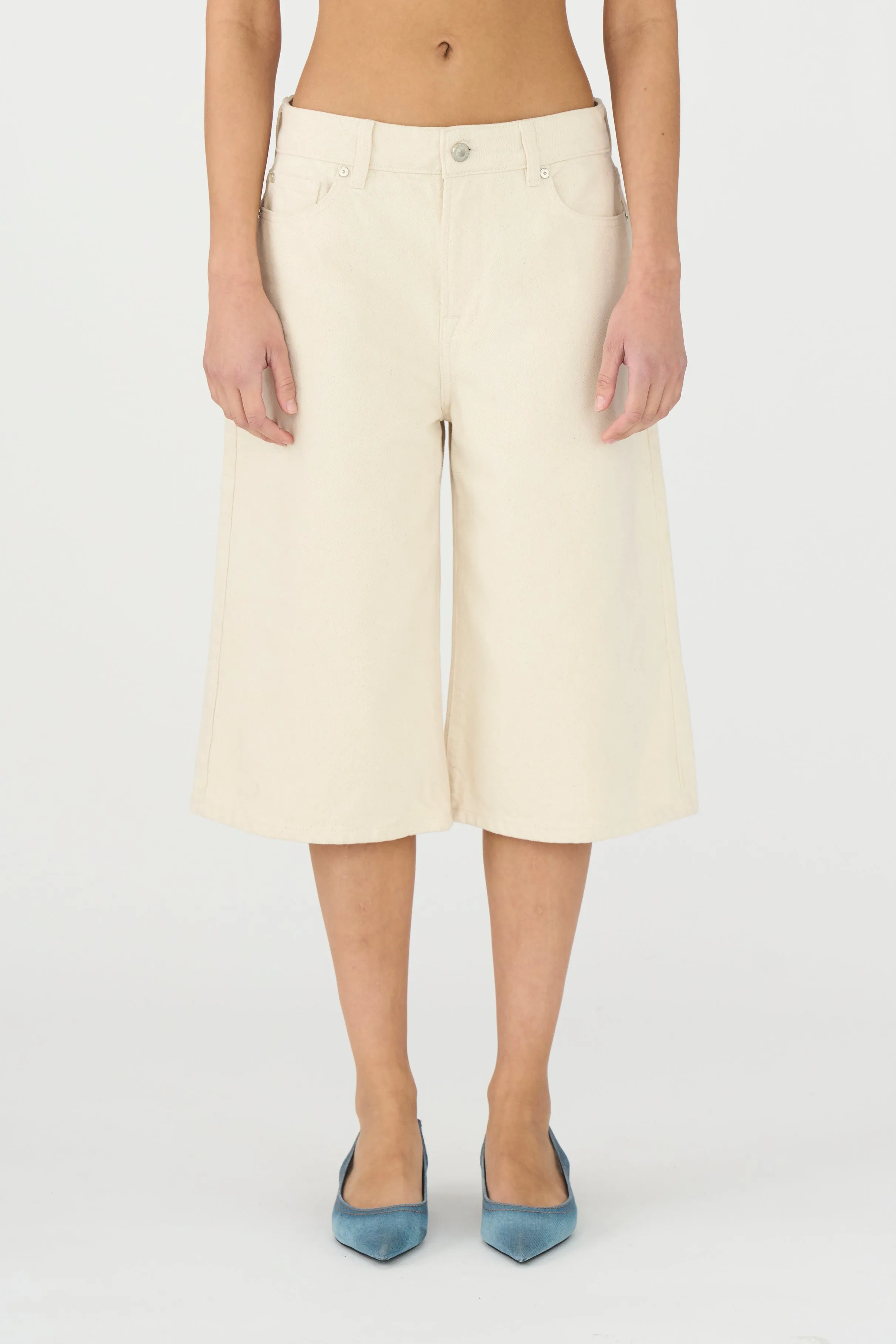 IVY-Augusta Long Shorts Was Ecru