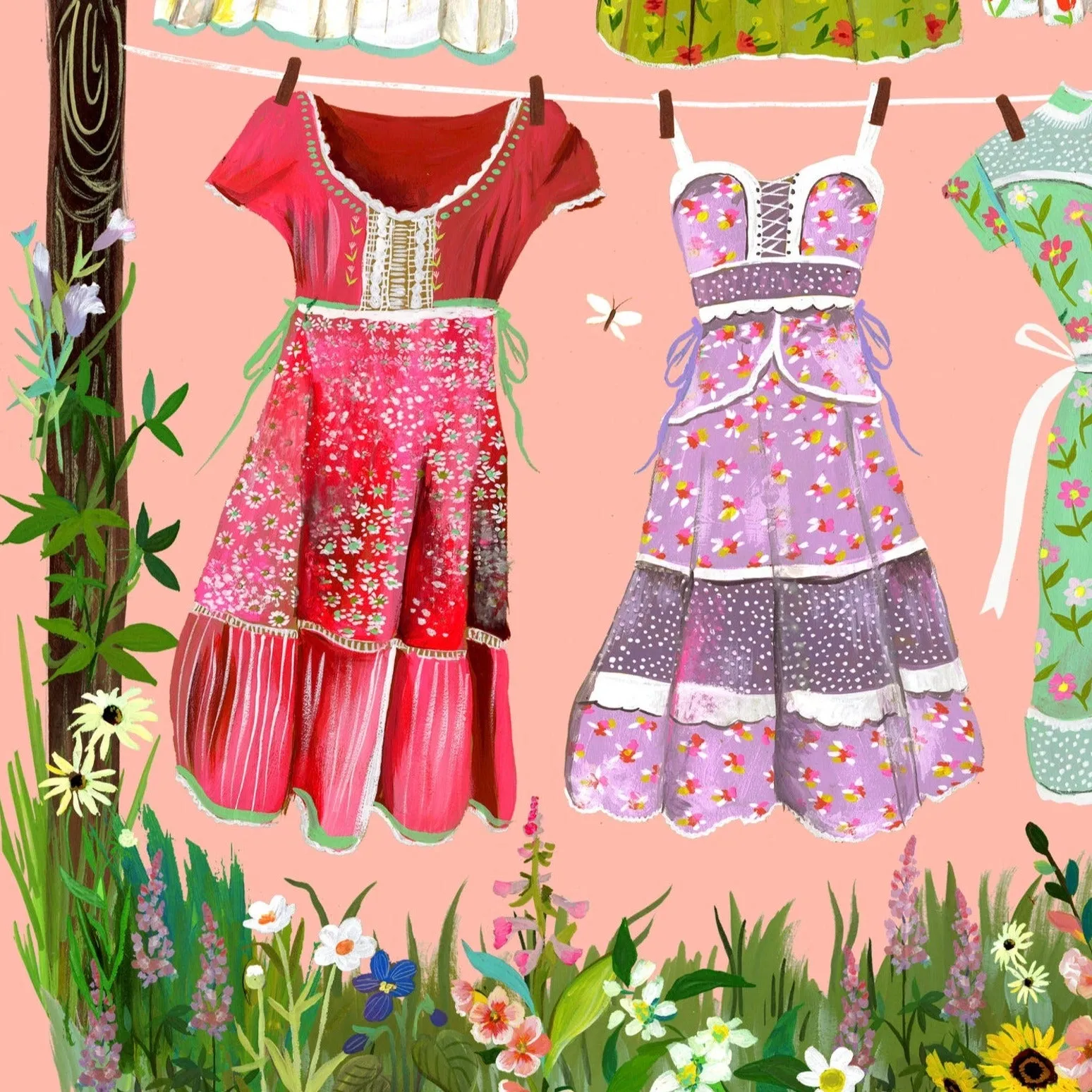 Katie Daisy Print - Prairie Dresses Print: 8 x 10