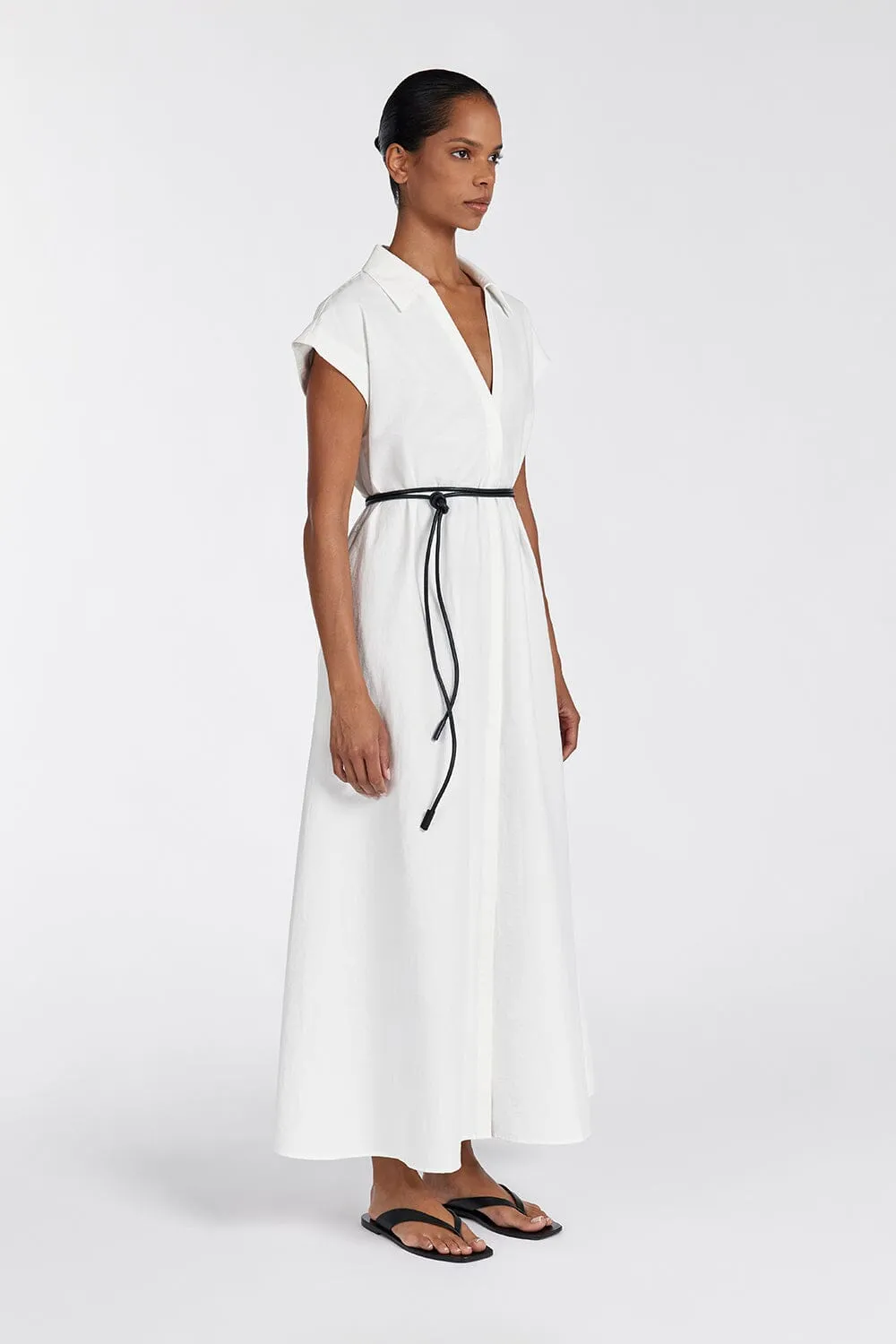 KAYLYN WHITE SHIRT DRESS