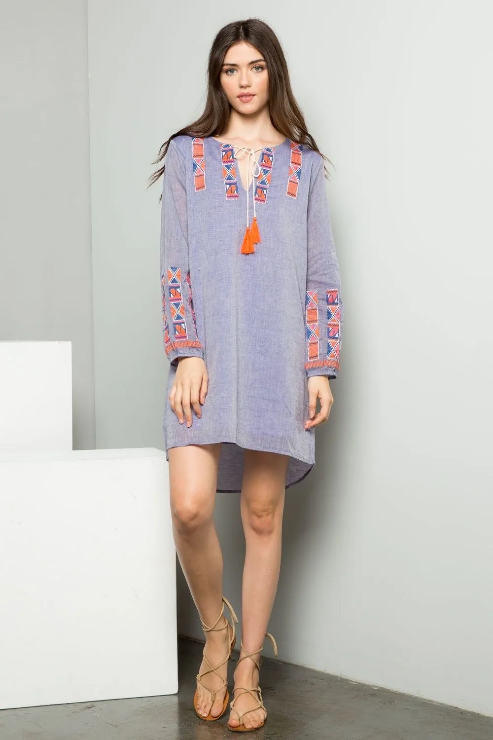 Keepin’ it Crafty Embroidered Dress-THML