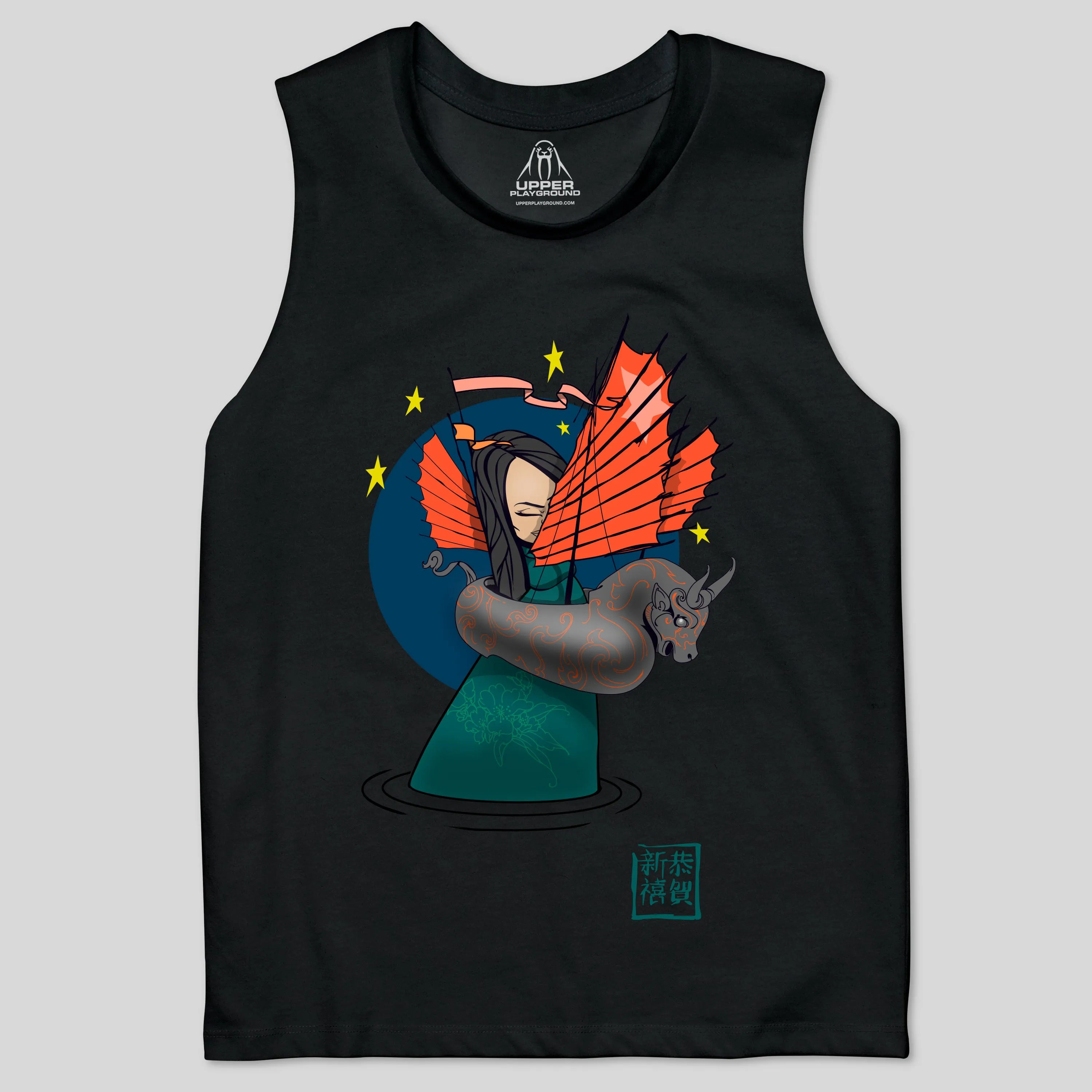 LADY AND THE OX  WOMEN'S MUSCLE TEE