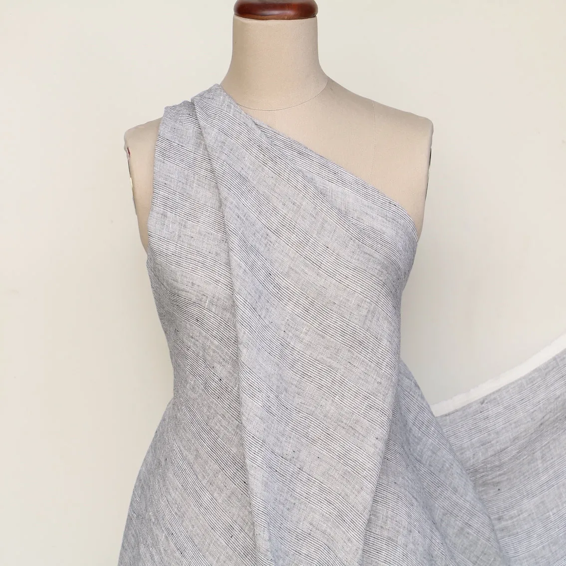 Last Chance of Lagos Black Stripe Linen Gauze