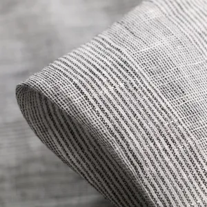 Last Chance of Lagos Black Stripe Linen Gauze