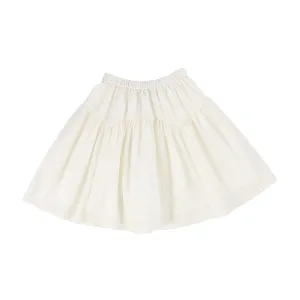 LEDUM WHITE TIERED SKIRT [Final Sale]