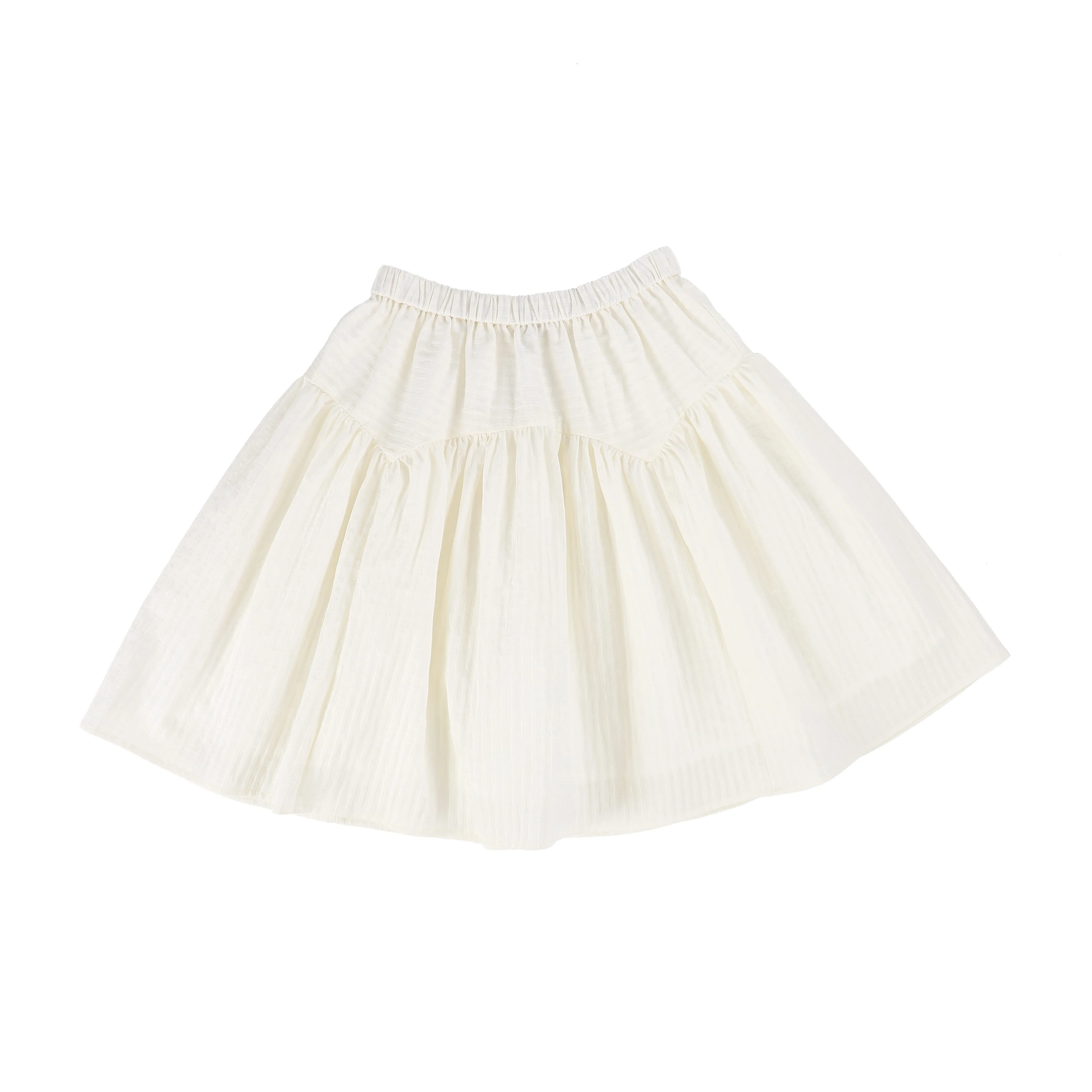LEDUM WHITE TIERED SKIRT [Final Sale]