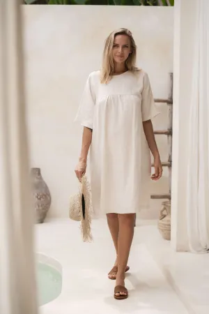 Linen Kyoto Dress Light Beige