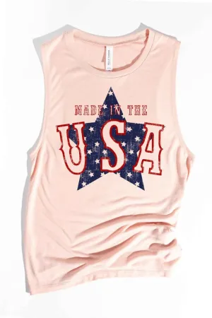 MADE IN USA GRAPHIC MUSCLE TANK