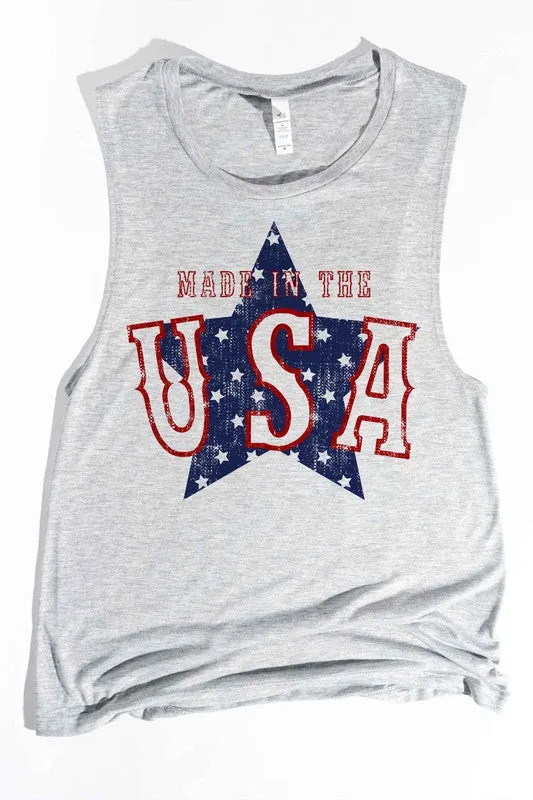 MADE IN USA GRAPHIC MUSCLE TANK