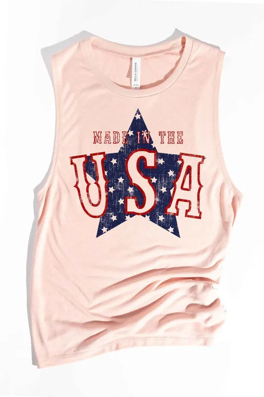 MADE IN USA GRAPHIC MUSCLE TANK