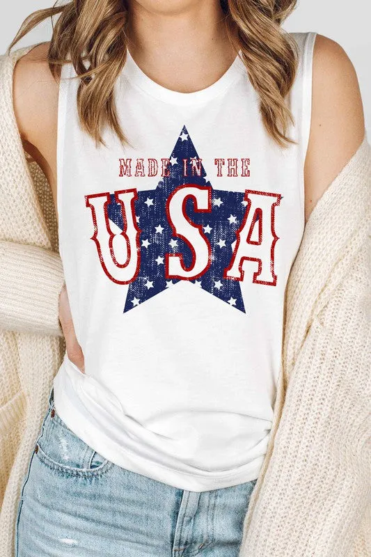 MADE IN USA GRAPHIC MUSCLE TANK