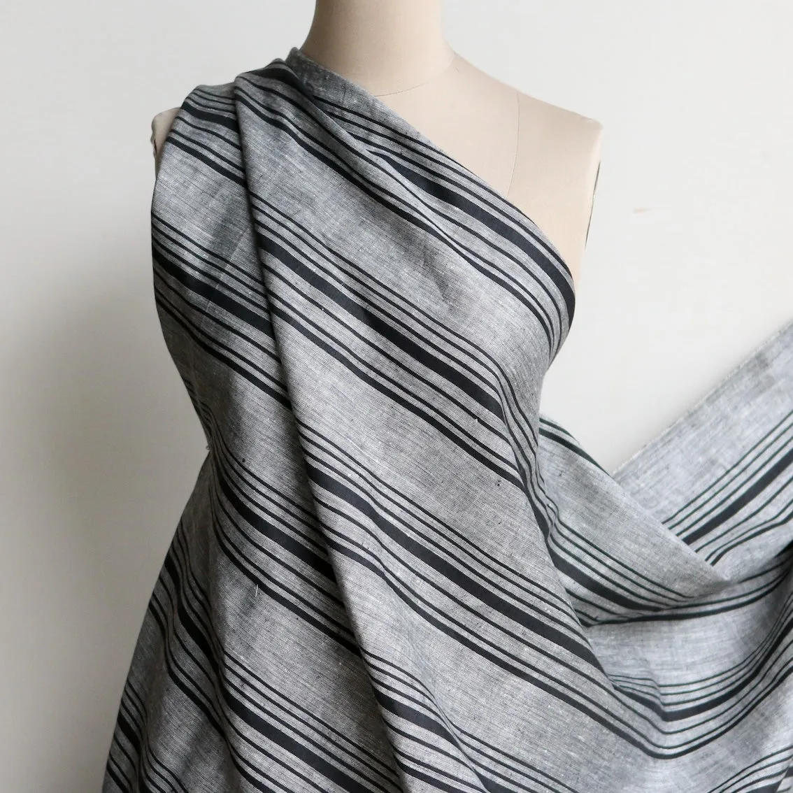 Manuela Black Stripe Linen
