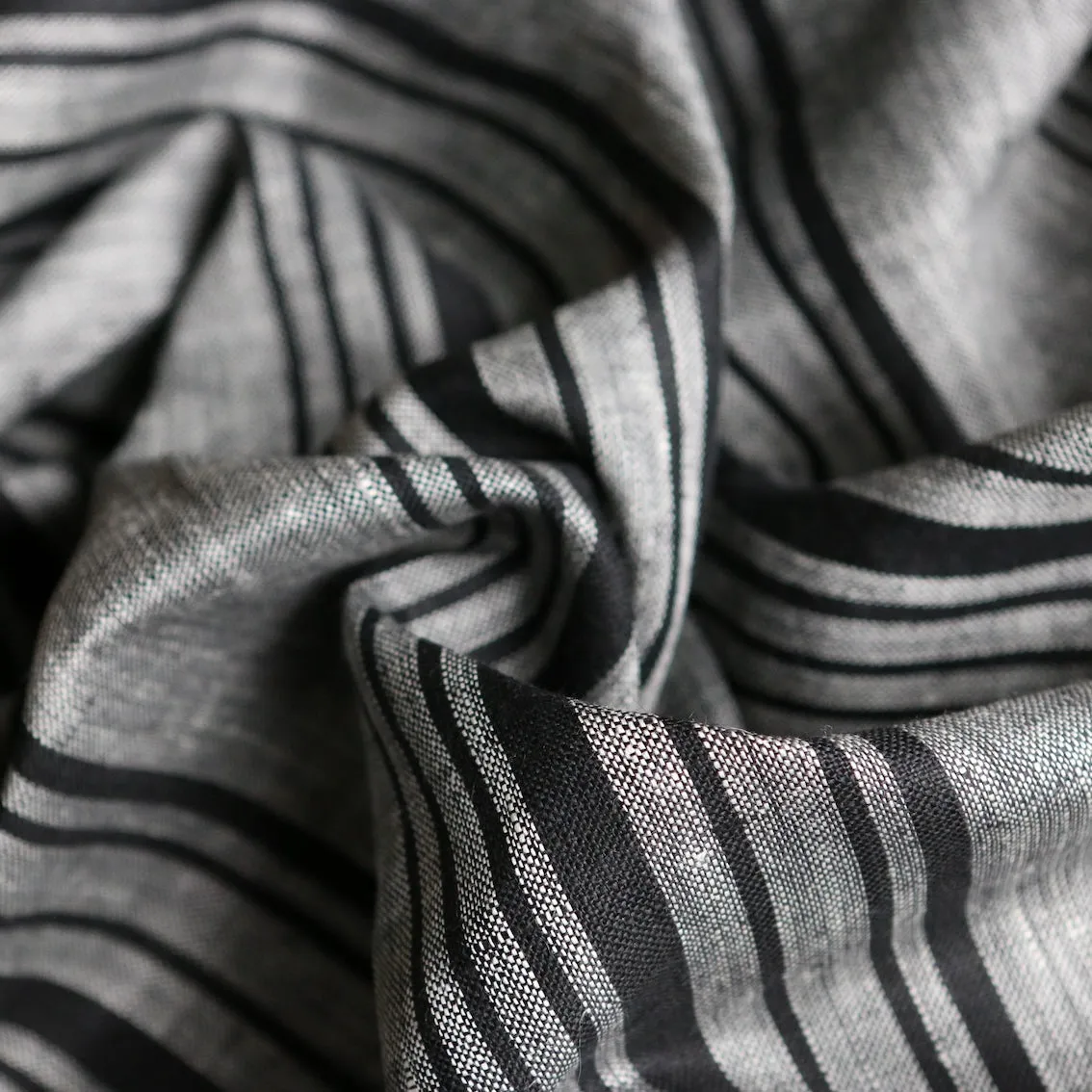 Manuela Black Stripe Linen