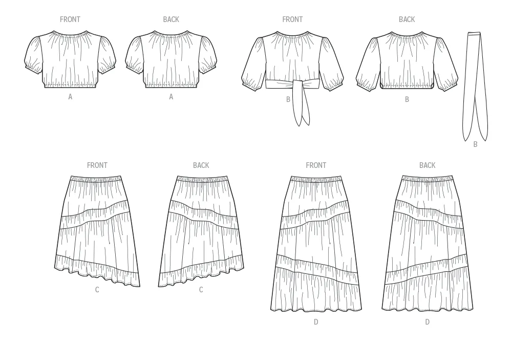 McCall's Pattern M8483 Women's Tops and Skirts