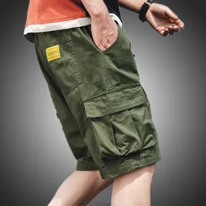 Men Summer Shorts Big Pockets Cargo Shorts High Street Fashion Army Green Military Tactical Shorts Men Loose