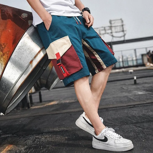 Men Summer Shorts Big Pockets Cargo Shorts High Street Fashion Army Green Military Tactical Shorts Men Loose