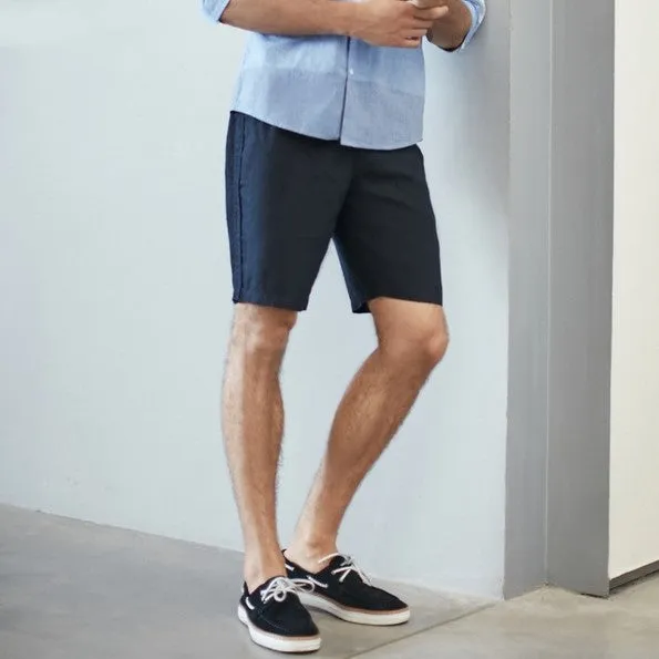 Men's Summer Linen Breathable Elastic Waist Shorts