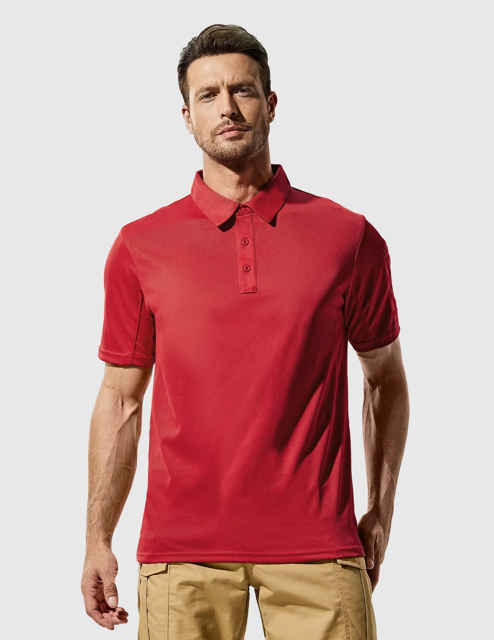 Men's Tactical Polo Shirts Outdoor Performance Collared Shirt