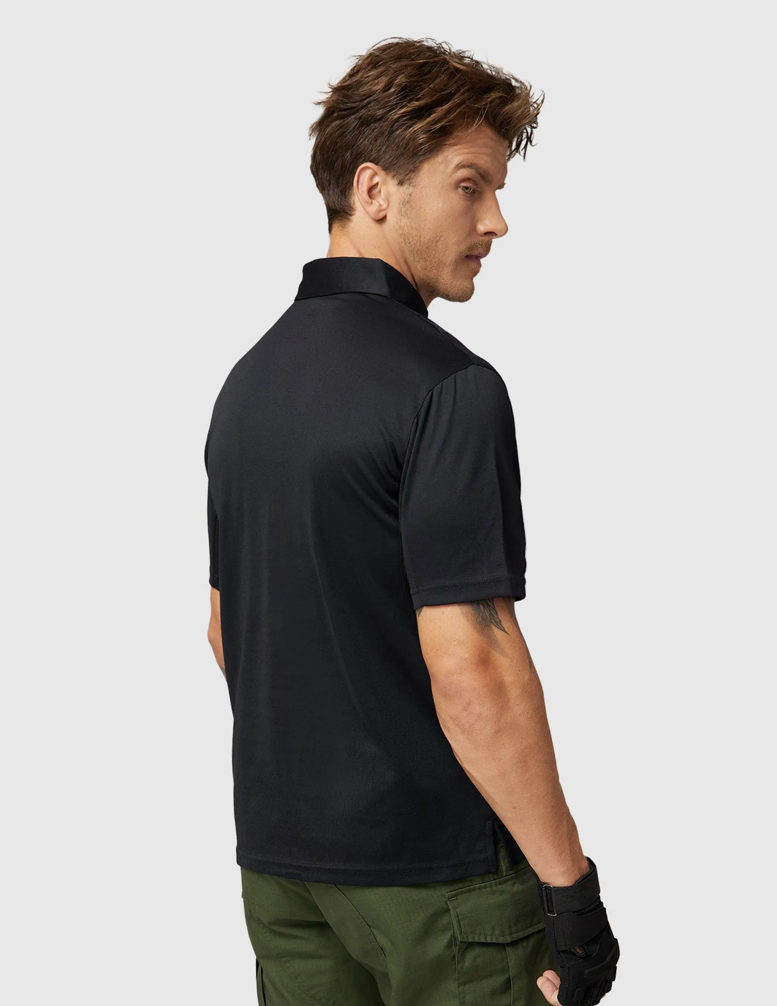 Men's Tactical Polo Shirts Outdoor Performance Collared Shirt