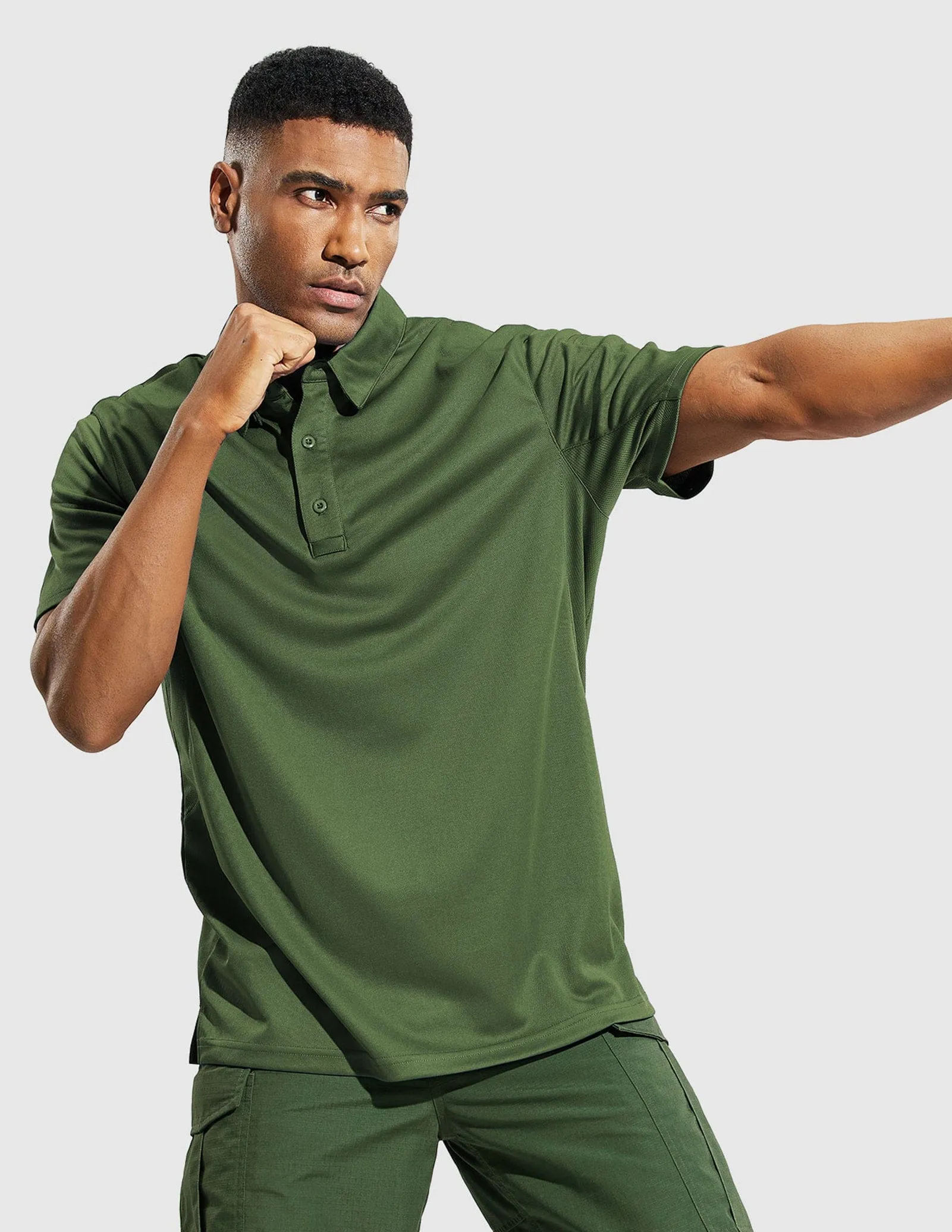Men's Tactical Polo Shirts Outdoor Performance Collared Shirt