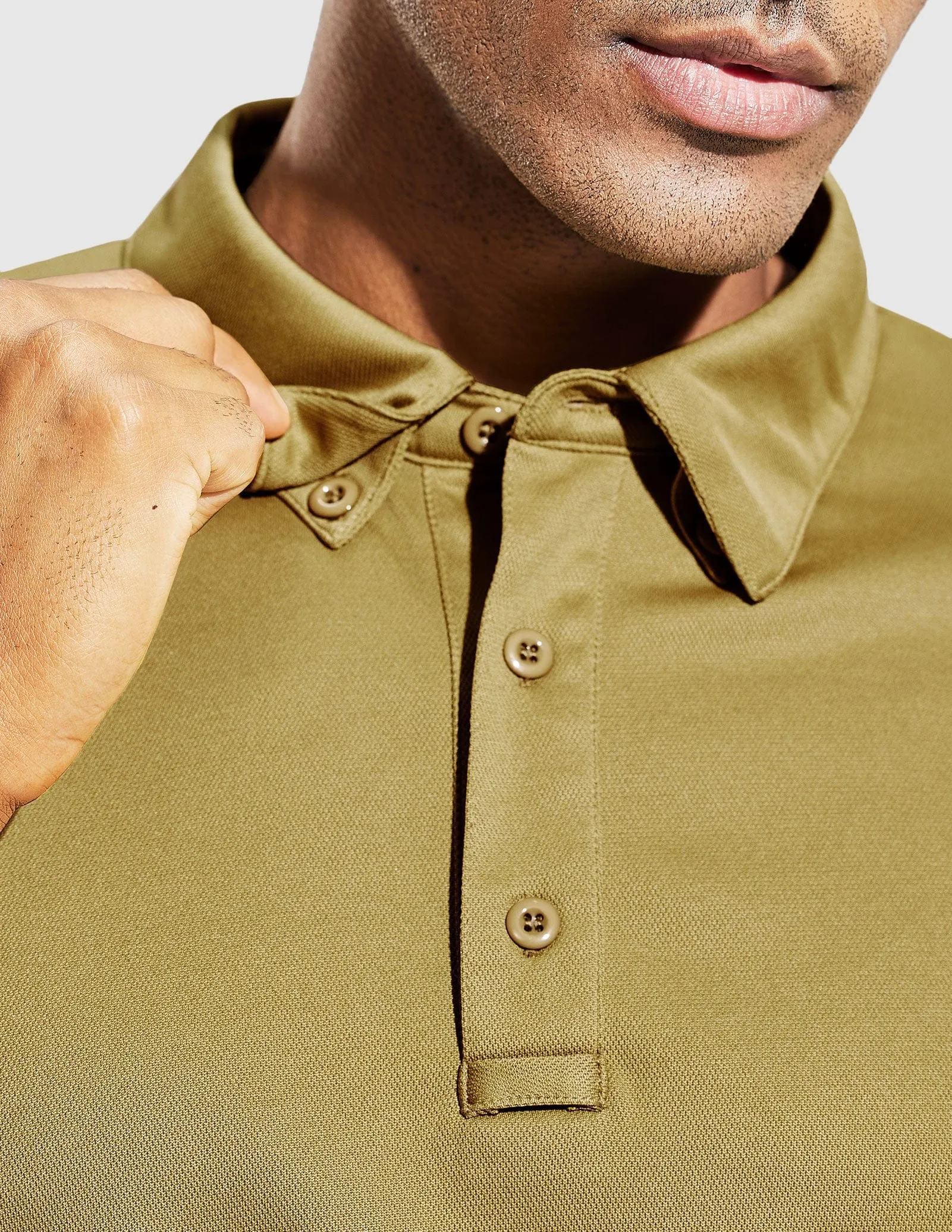 Men's Tactical Polo Shirts Outdoor Performance Collared Shirt