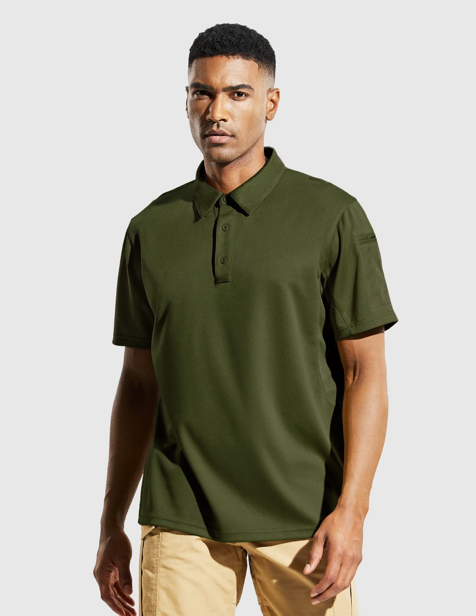 Men's Tactical Polo Shirts Outdoor Performance Collared Shirt