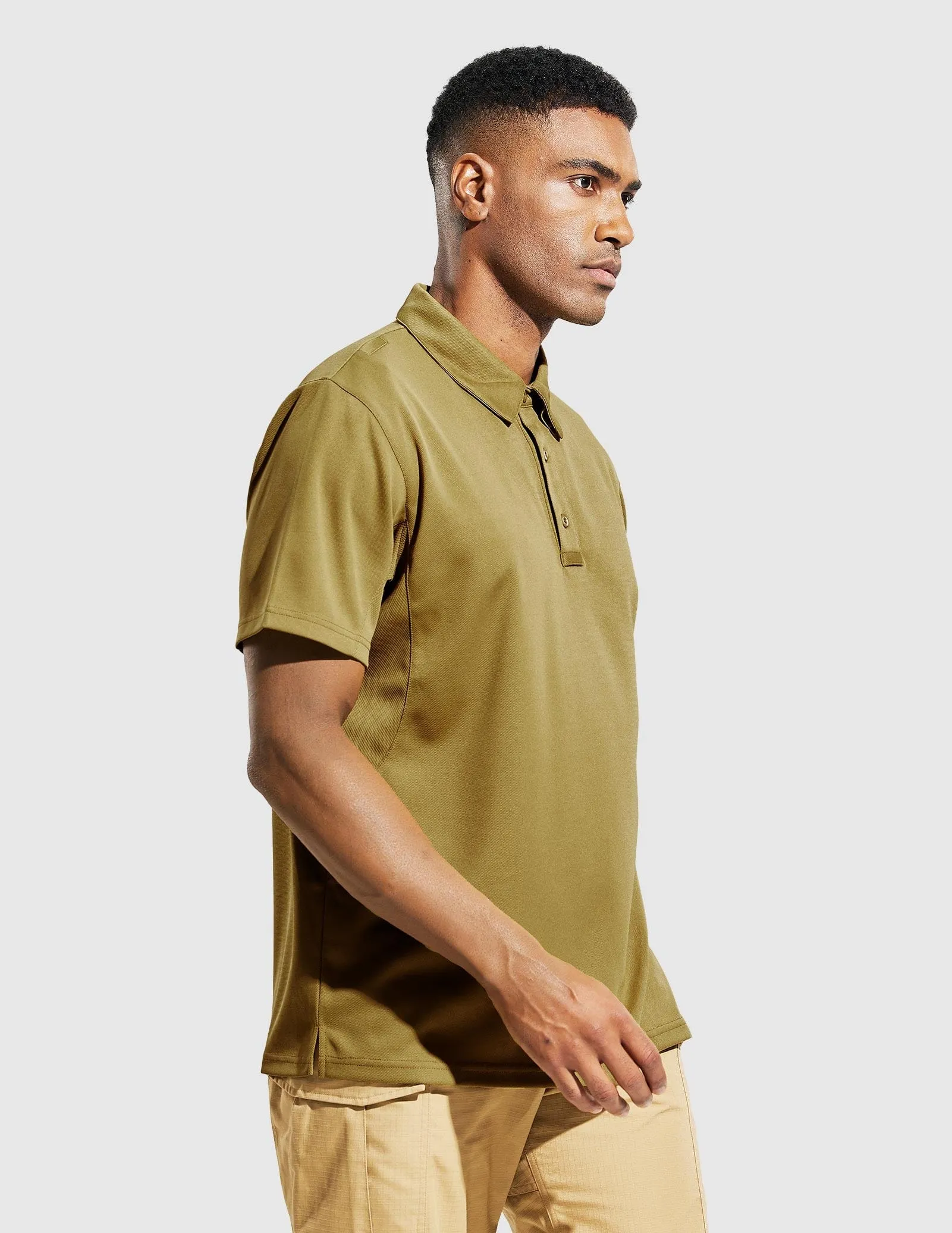 Men's Tactical Polo Shirts Outdoor Performance Collared Shirt